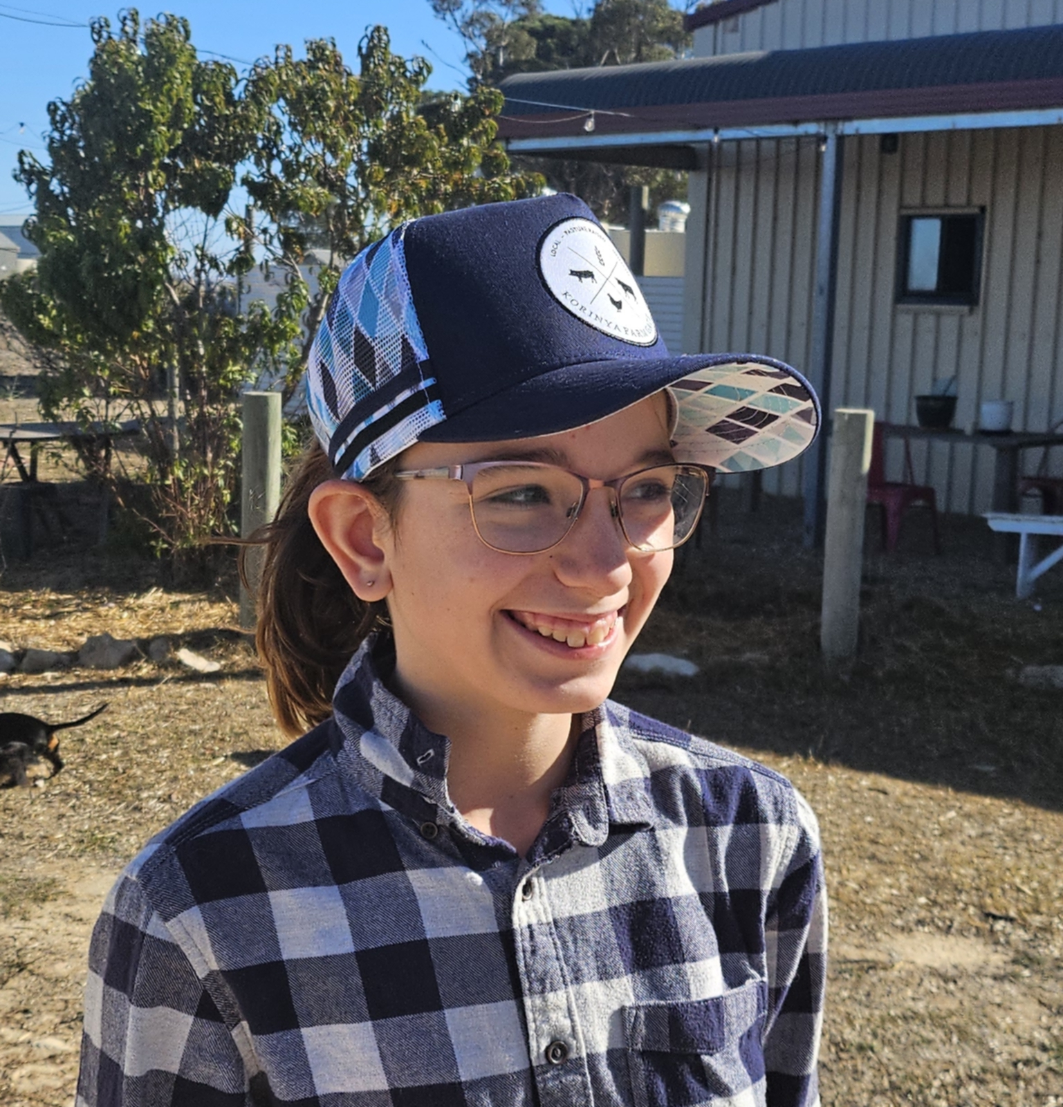 Patterned Blue Korinya Farm Gate Hat - Merchandise - Image 14