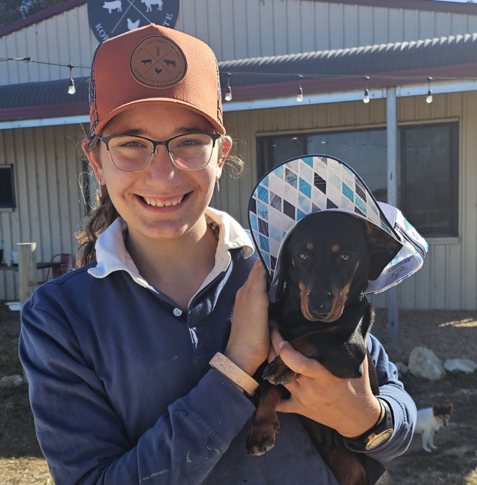 Patterned Blue Korinya Farm Gate Hat - Merchandise - Image 10