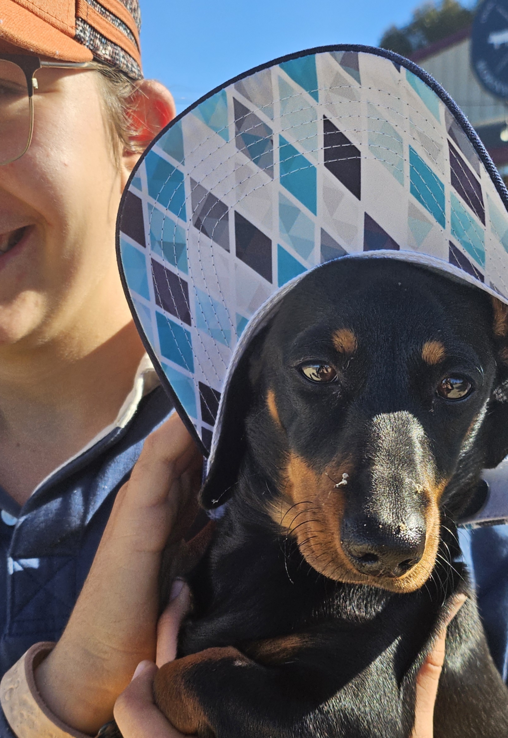 Patterned Blue Korinya Farm Gate Hat - Merchandise - Image 6