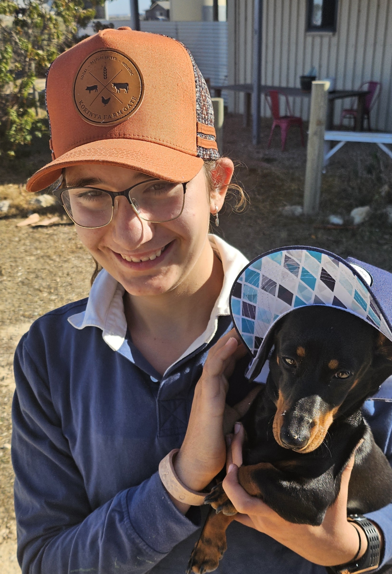 Patterned Blue Korinya Farm Gate Hat - Merchandise - Image 9