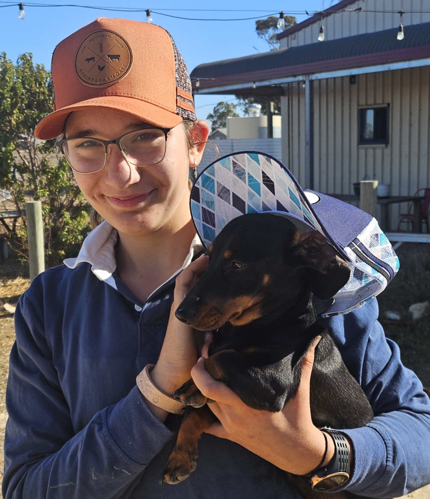 Patterned Blue Korinya Farm Gate Hat - Merchandise - Image 8