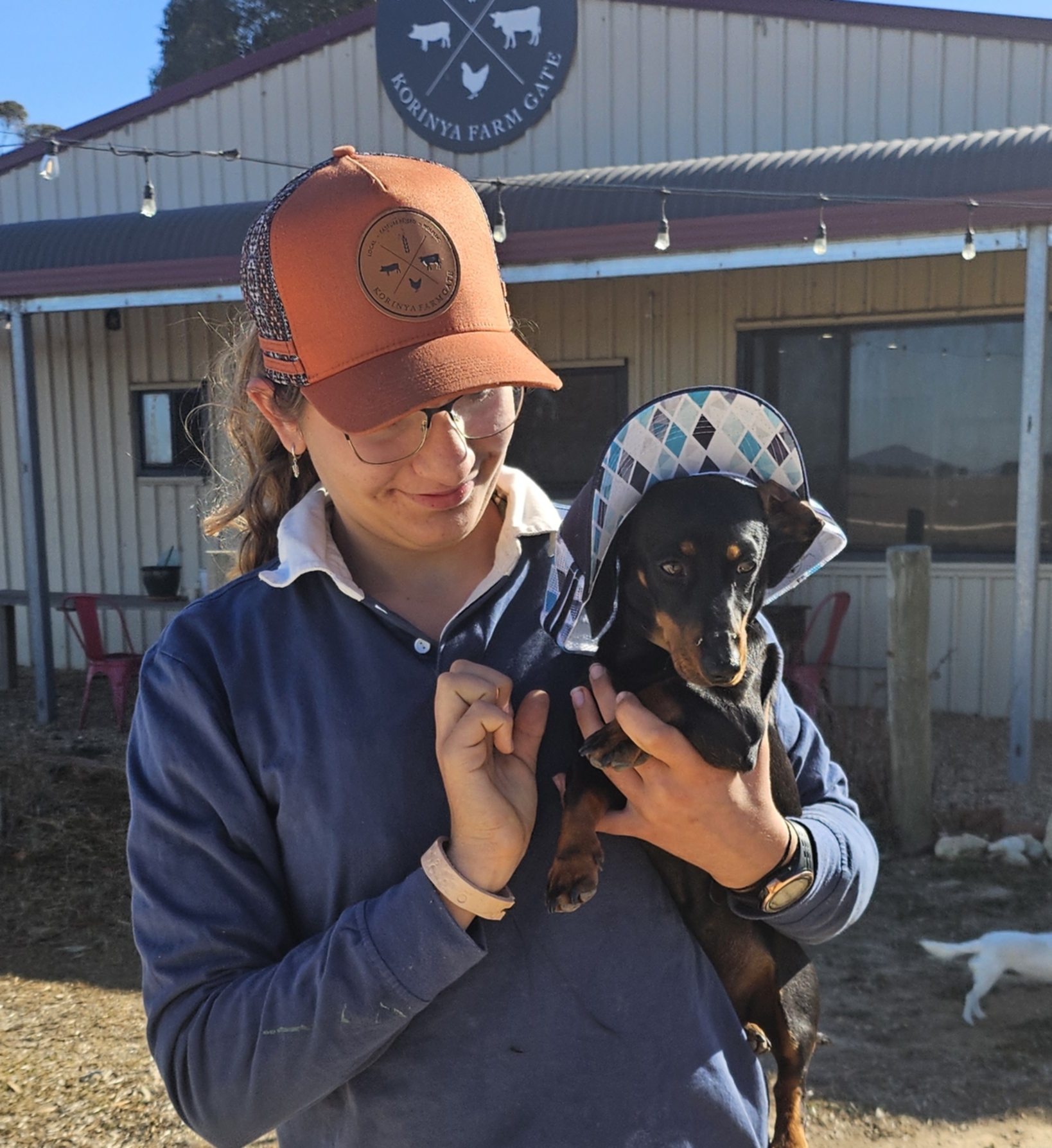 Patterned Blue Korinya Farm Gate Hat - Merchandise - Image 7