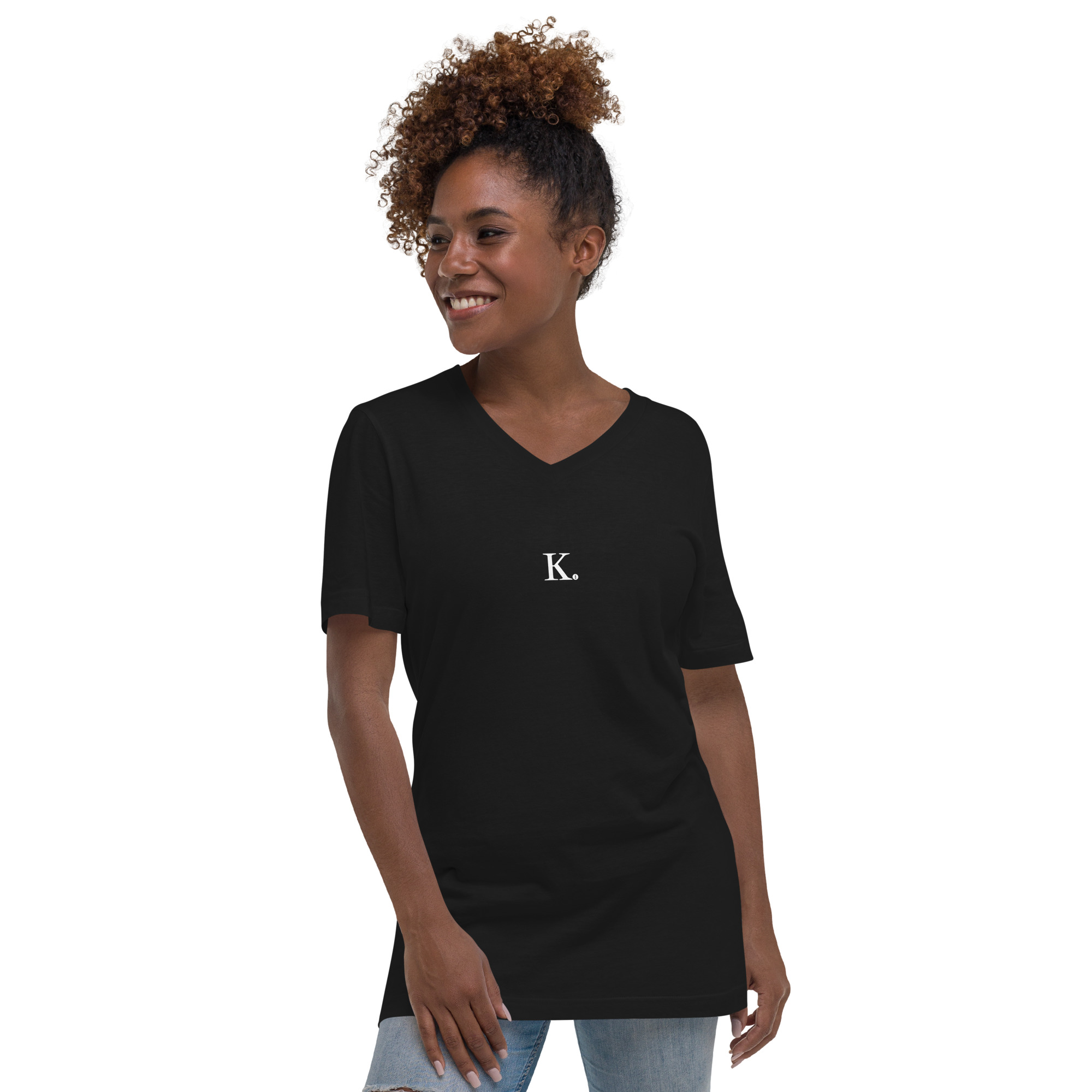 Korinya's "K" V-Neck T-Shirt - Image 3