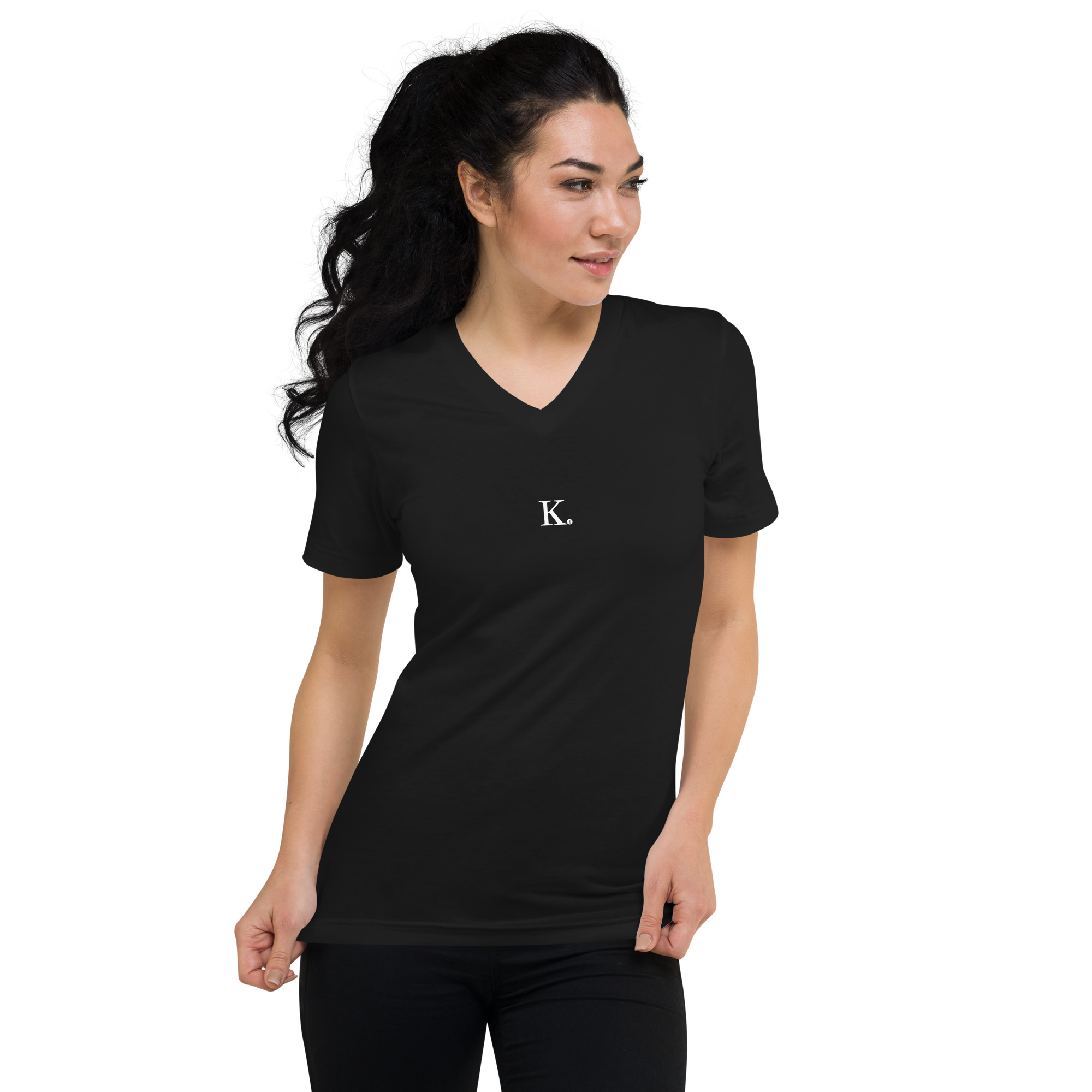 Korinya's "K" V-Neck T-Shirt - Image 4
