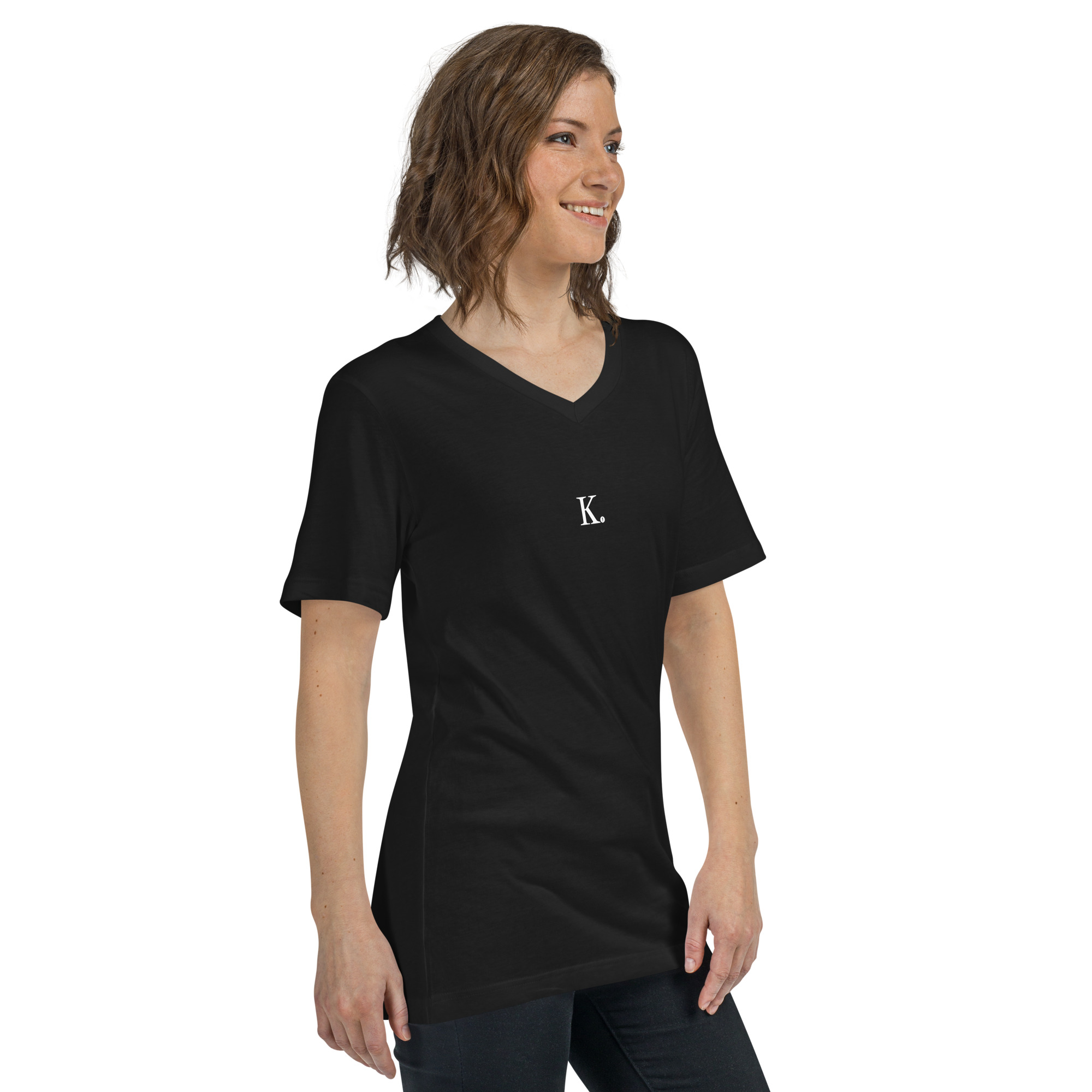 Korinya's "K" V-Neck T-Shirt - Image 2